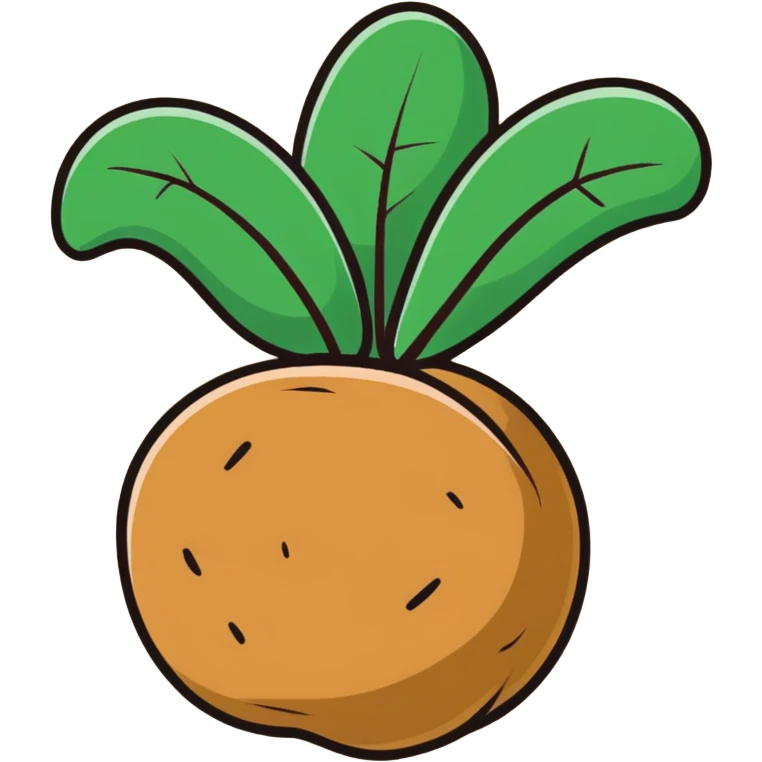 rustic potato freshly harvested from soil emoji