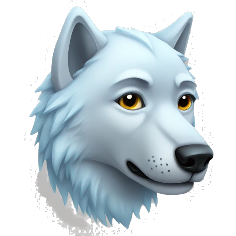 sad ice wolf emoji