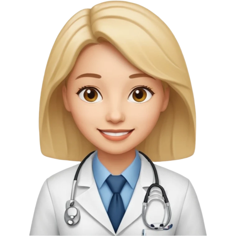 woman doctor with tie emoji