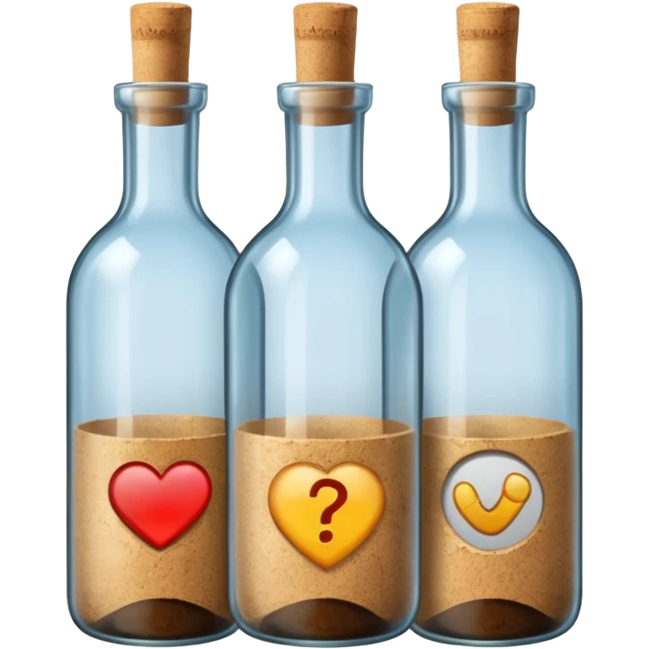 bottles with messege letter inside emoji