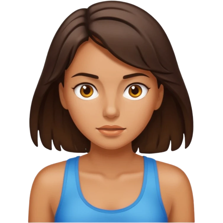 gross and sweaty brunette girl emoji