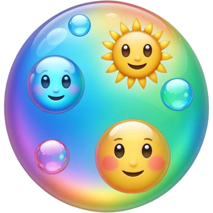 Bubbly sunshine emoji