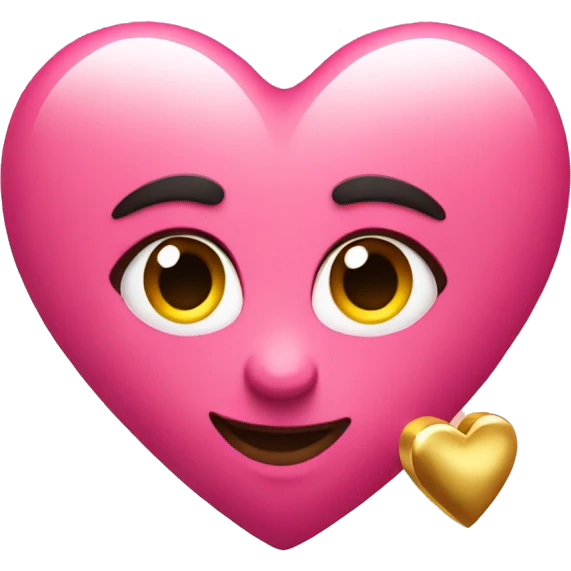 pink heart with gold accent emoji