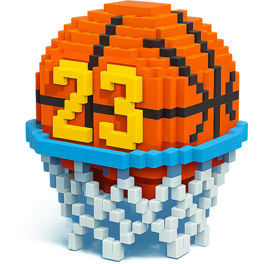 баскетбольный мяч с надписью "23" в сетке, no background emoji