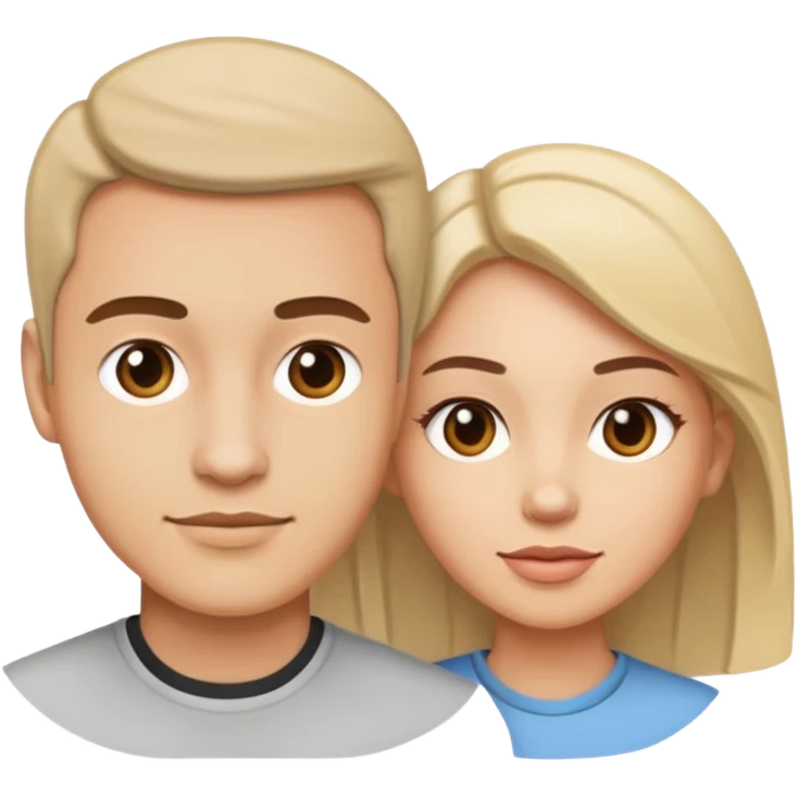 A man and woman merging them height  emoji