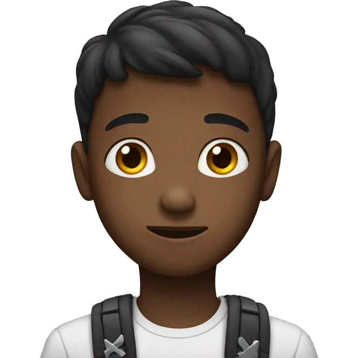 boy with cross hand emoji