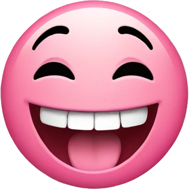 Pink laughing  emoji