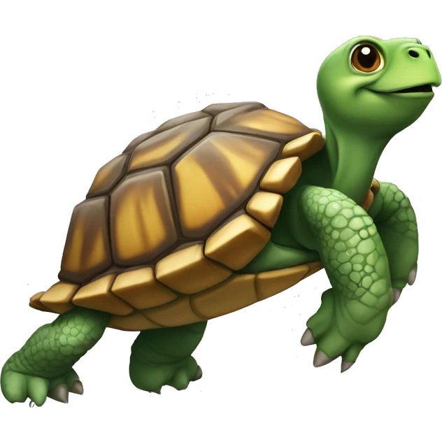 Tortoise with jetpack emoji