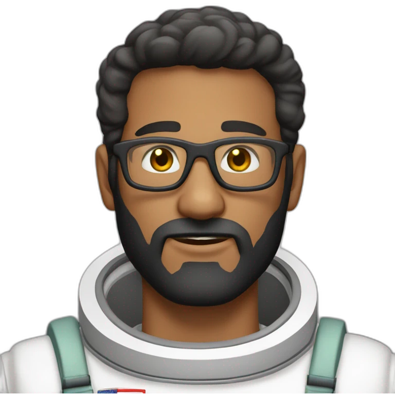 astronaut black-beard caucasian-man white-glasses emoji