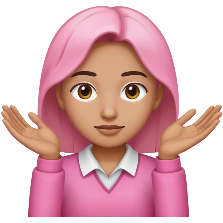 volunteer person in pink color helping others emoji