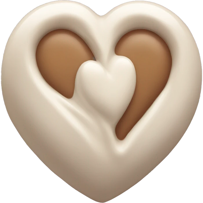 Creme heart emoji