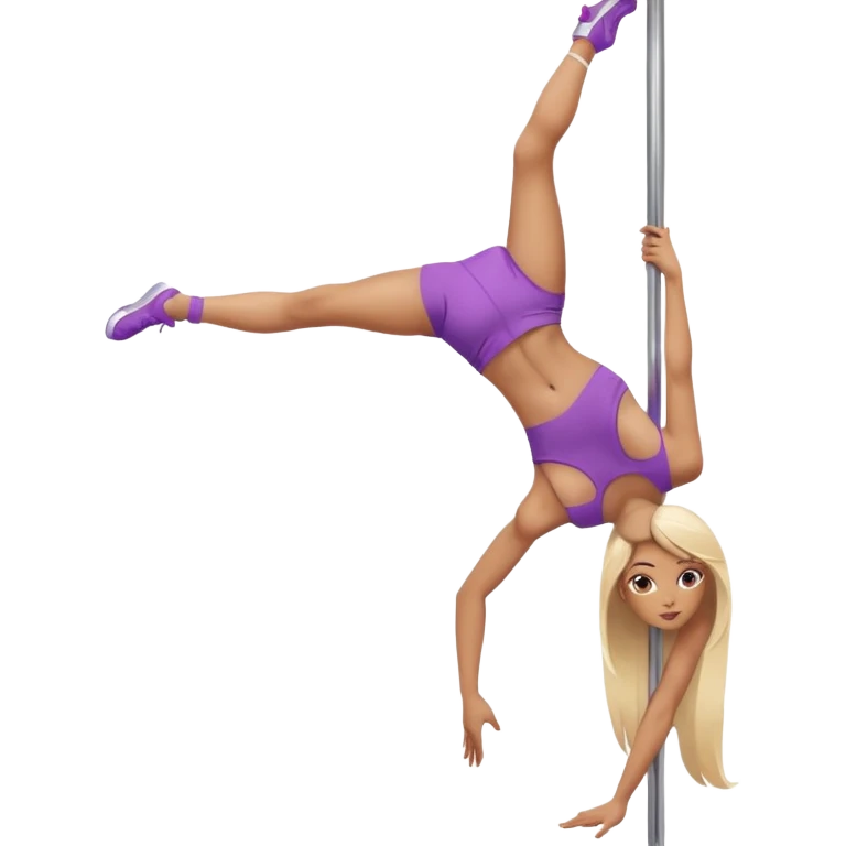 A girl doing pole dance, in a real pose emoji