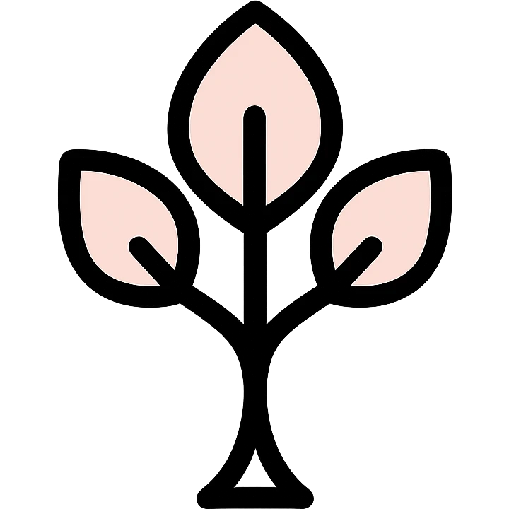 minimal favicon tree, Scandinavian folk art style emoji