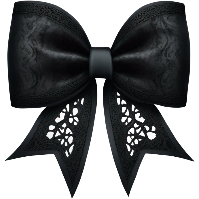 Goth bow emoji
