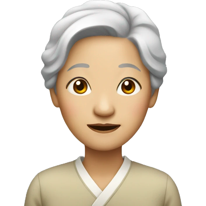 old asian woman emoji