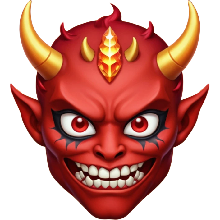 red glitter demon emoji