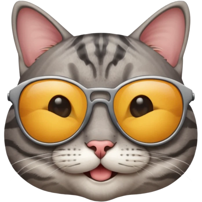 smiling cat with sunglasses emoji
