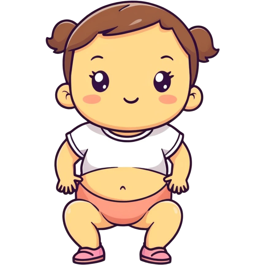 A little girl farting emoji
