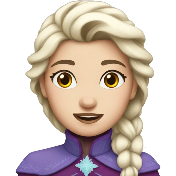 Frozen solid girl emoji