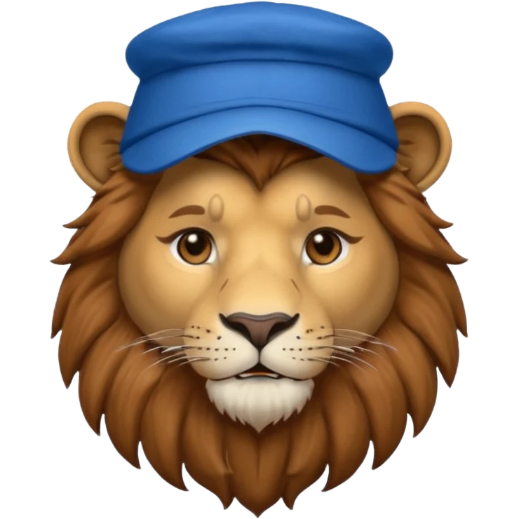 lion with blue hat and shirt emoji