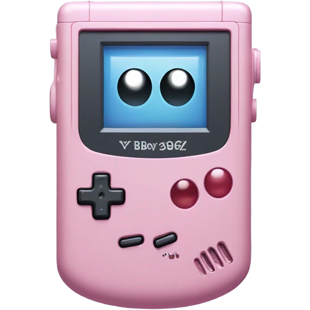 gameboy with Kirby eyes emoji