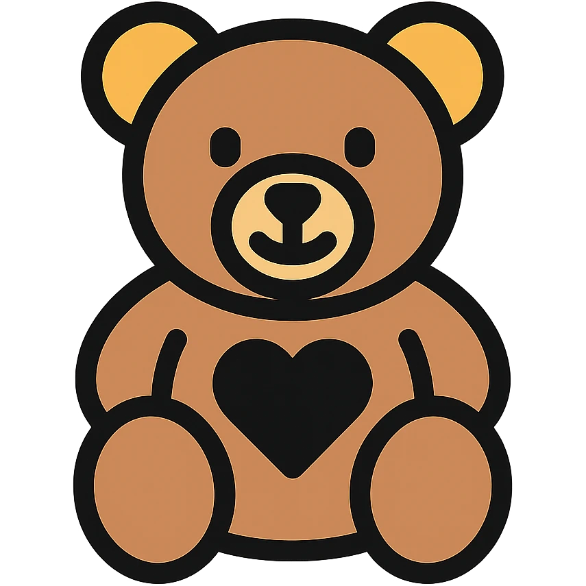 bear with a black heart emoji