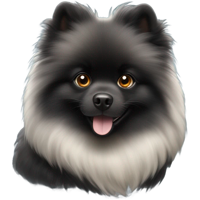 Black Pomeranian emoji