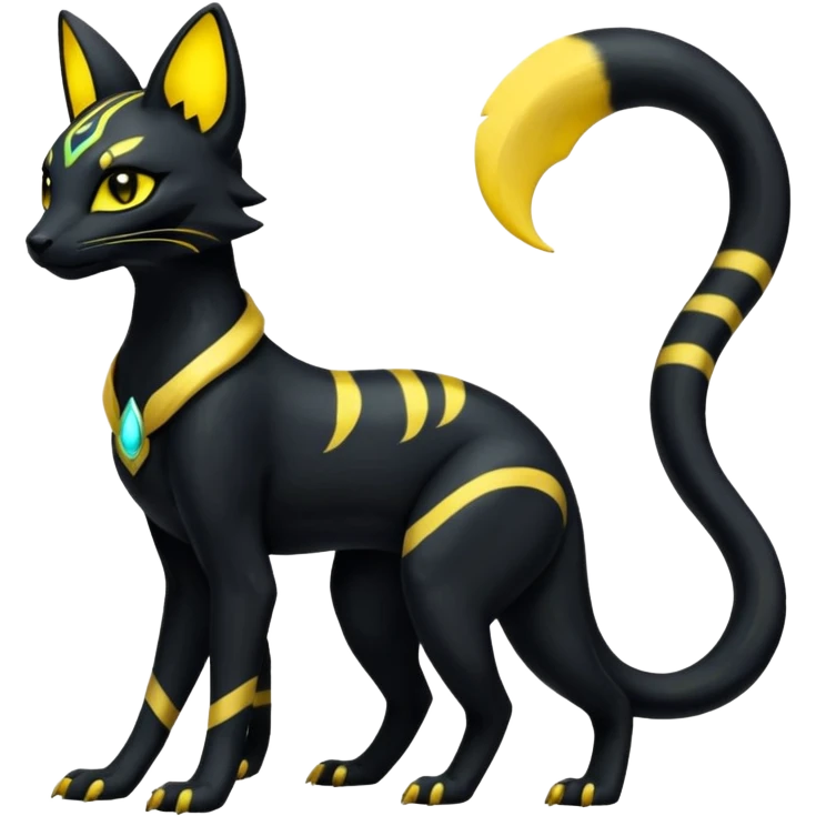 Salandit-Umbreon-Bastet-Fakémon-hybrid-creature (full body)  emoji