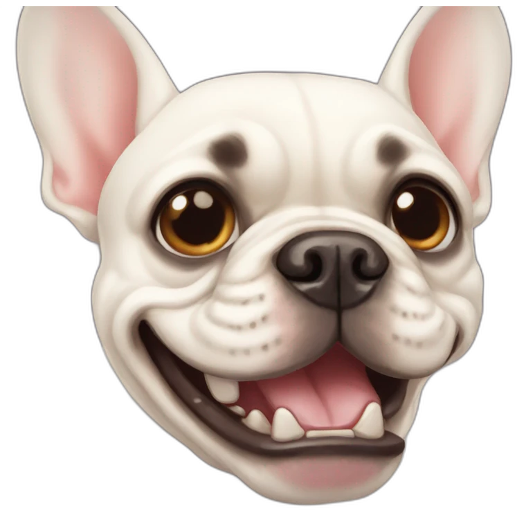 french bulldog big teeth emoji