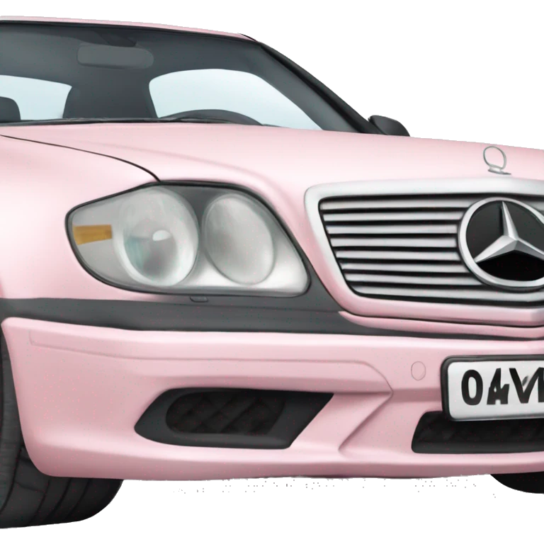 realistic light pink old Mercedes emoji