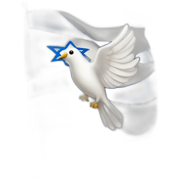 Israel flag and dove of peace emoji