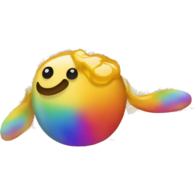 🍯, the honey emoji but all coloured rainbow emoji