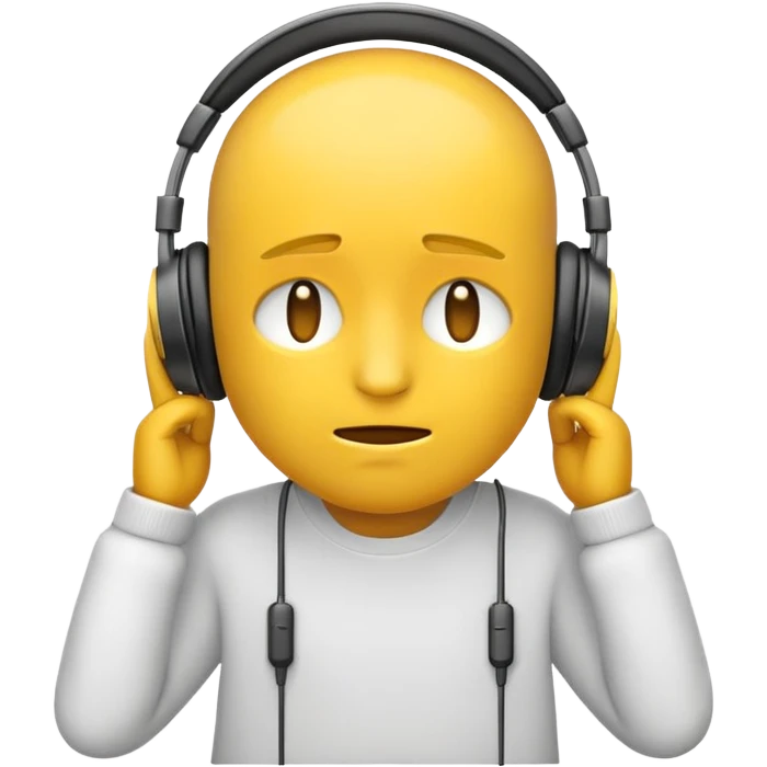 tired emoji with headphones on emoji