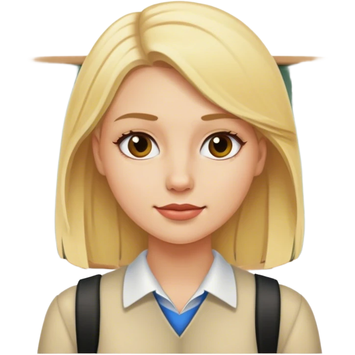 Femme blonde à l’école  emoji