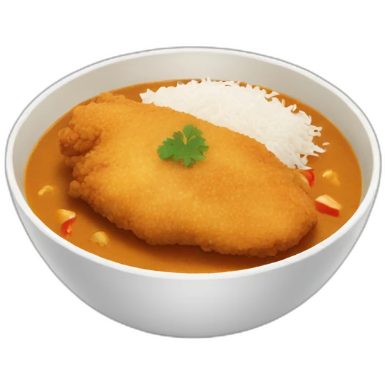 Chicken katsu curry emoji