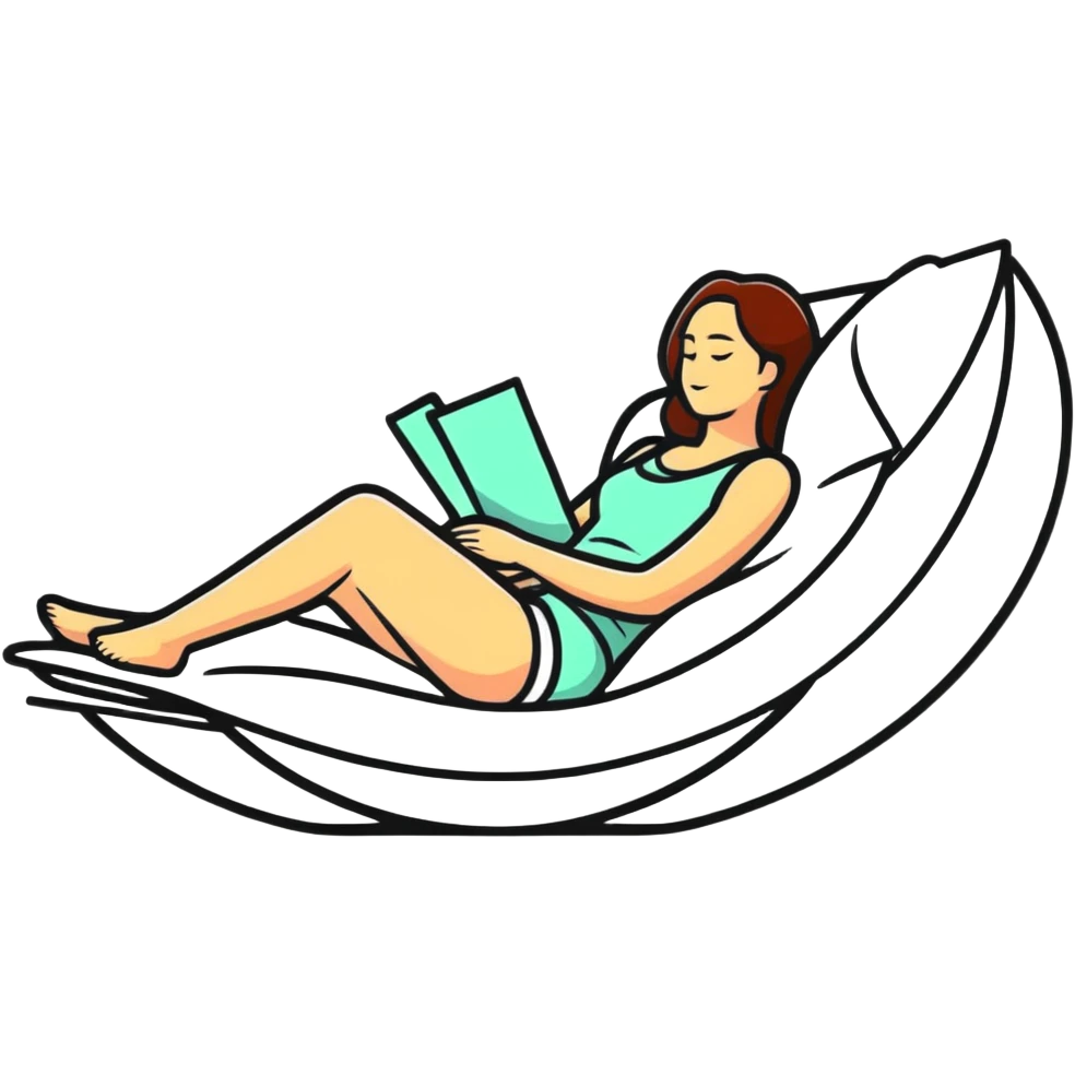 woman practicing self care, relaxing emoji
