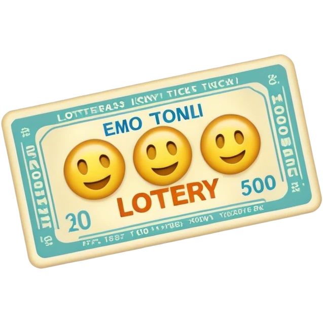 Lottery ticket without writing on it emoji