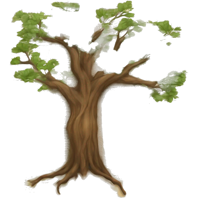 A tree rooted in an open Bible emoji
