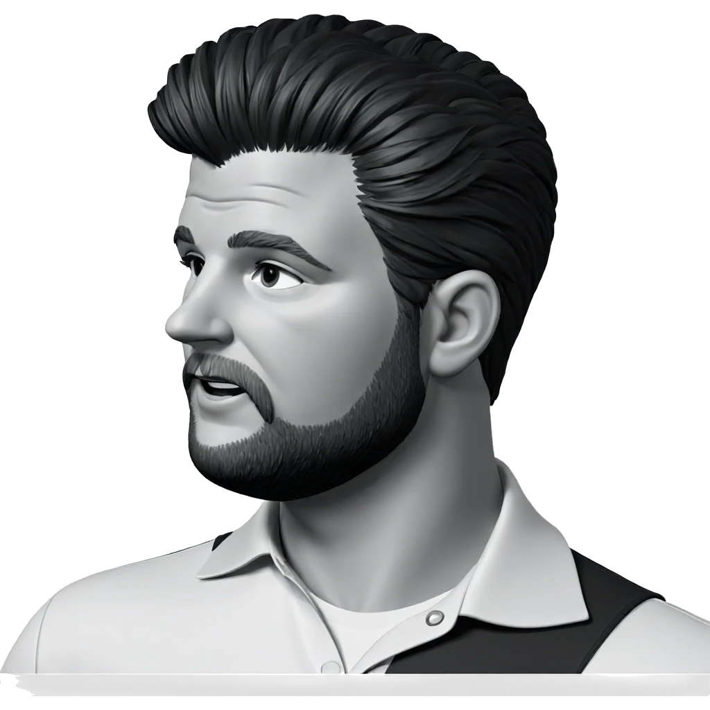 monochrome portrait of a man emoji