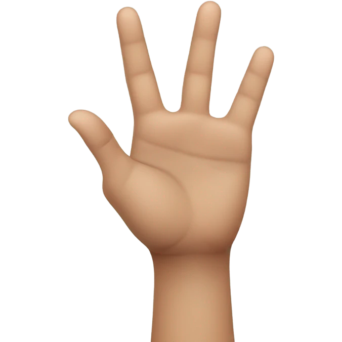 Hapart (a heart hand with 2nd and 3rd) emoji