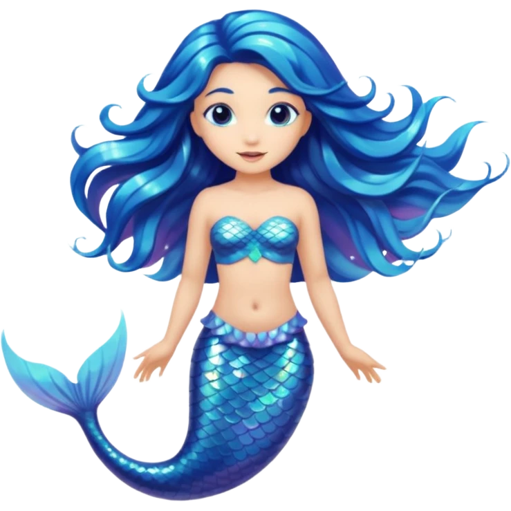Iridescent mermaid emoji