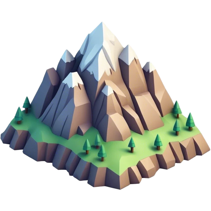 3d-isometric-mountain emoji