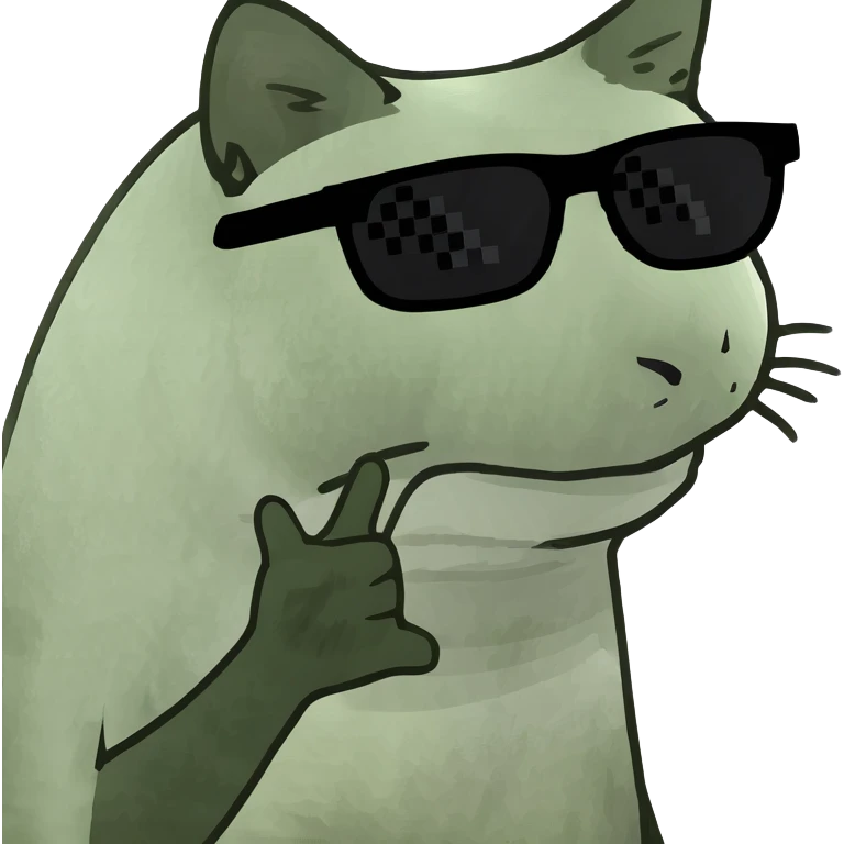 Cat with sunglasses emoji