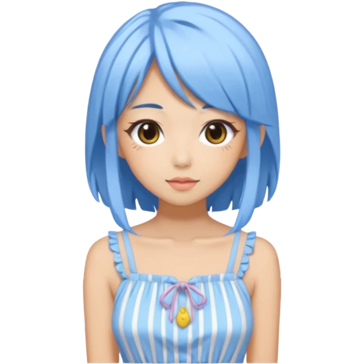 Blue Pastel Gyaru Summer Girl emoji