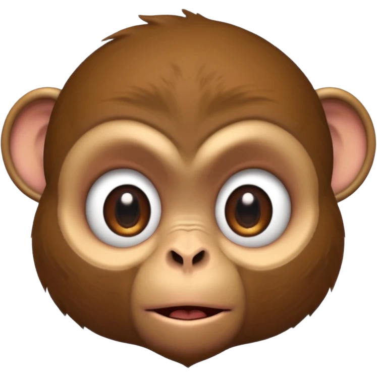monkey with fear expression  emoji