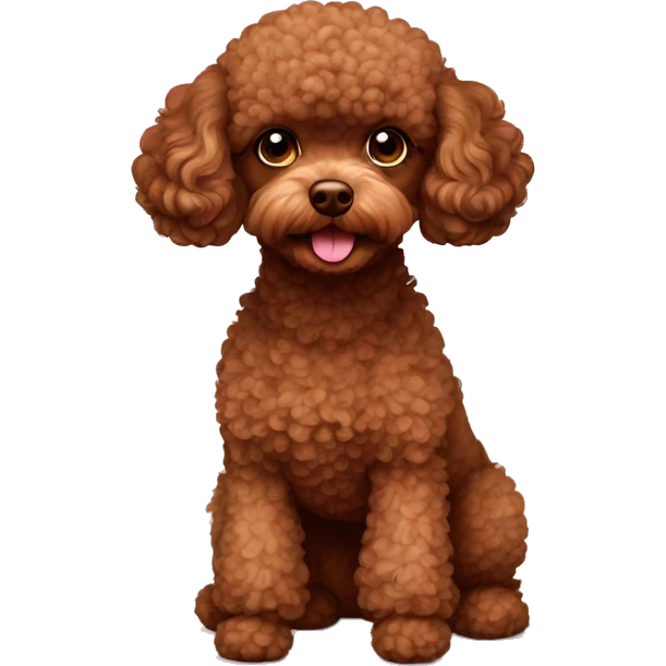 Brown toy poodle emoji