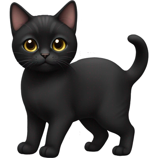 Black munchkin cat emoji