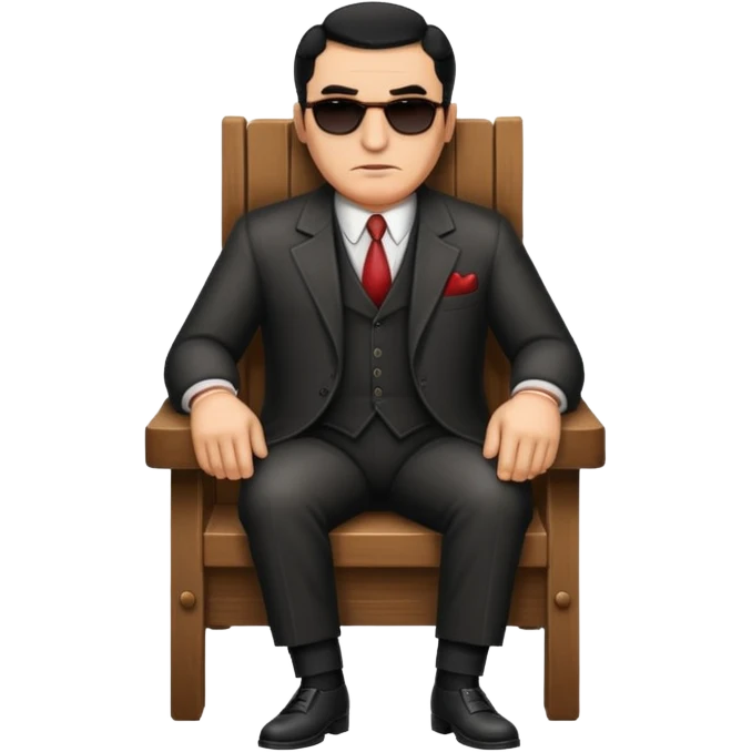 Mafia big boss sit on a chair emoji
