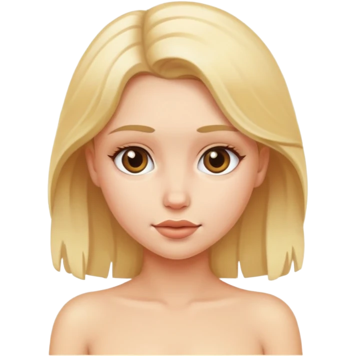 Nude blonde girl  emoji