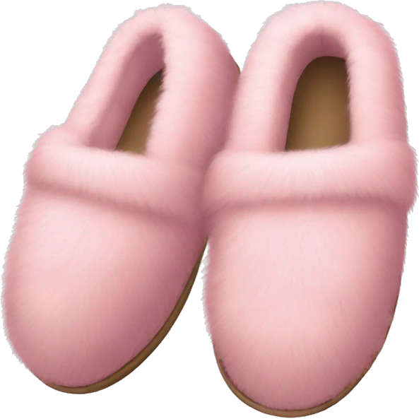 Pastel pink fur slippers emoji